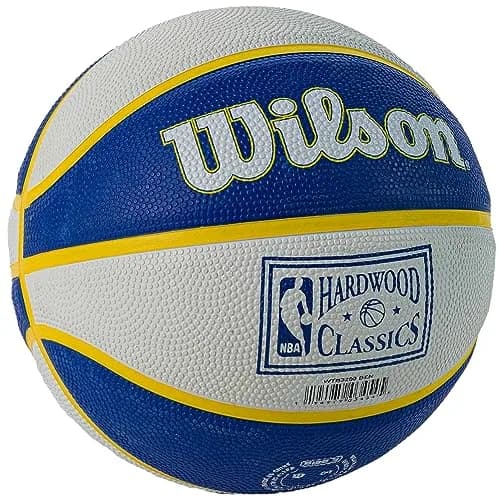 WILSON Mini NBA Team Retro Basketball - Denver Nuggets | Outdoor Grip & Nostalgic Design thumbnail 2