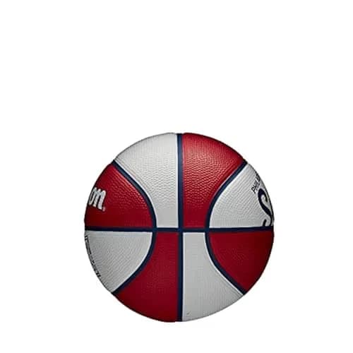 Wilson NBA Team Retro Mini Basketball - Philadelphia 76ers (Mini Size, 0.37 kg) | Official NBA Branding thumbnail 3