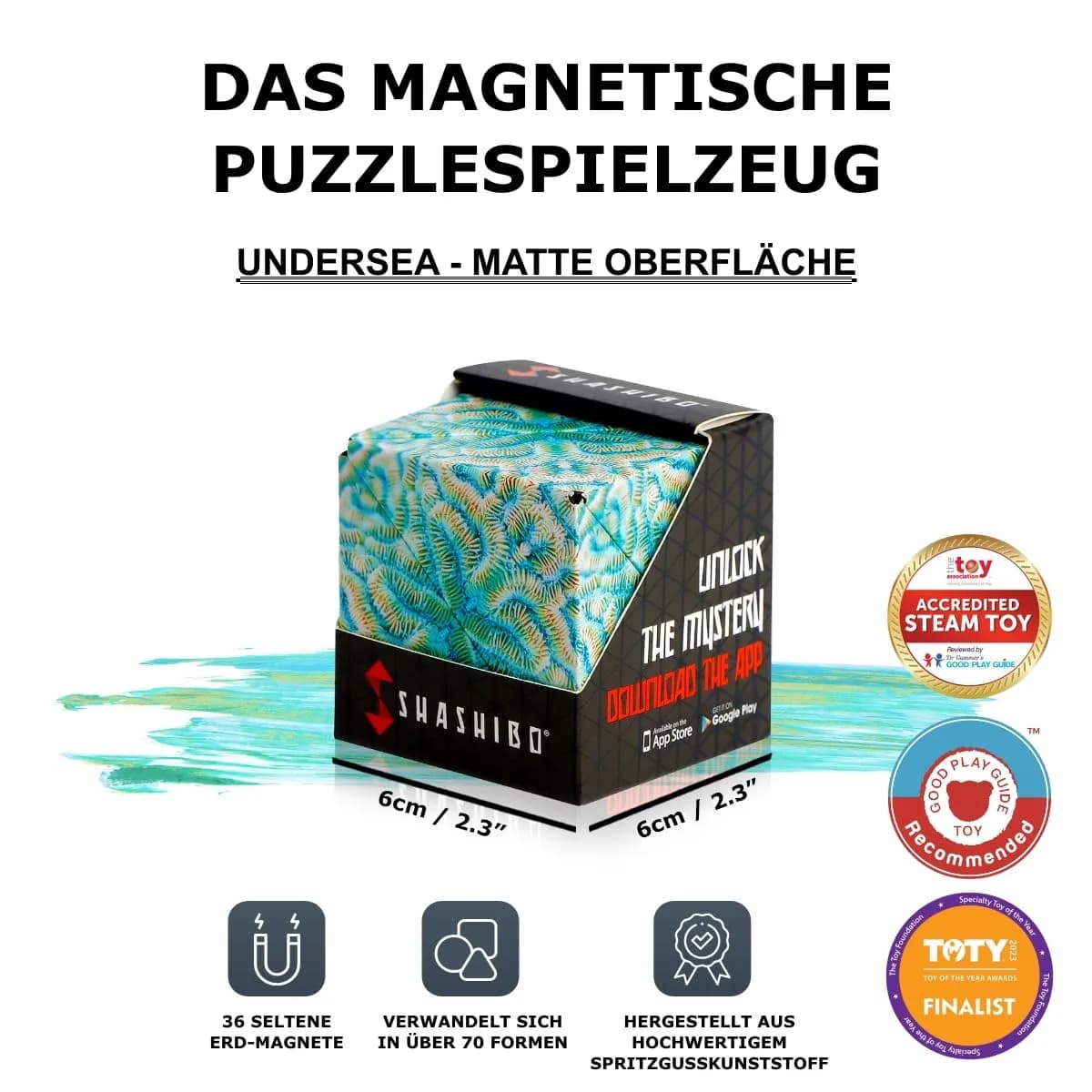 Shashibo Sensory Shape Shifting Cube Dodeca Undersea | Educational Puzzle Toy for Kids & Adults thumbnail 3
