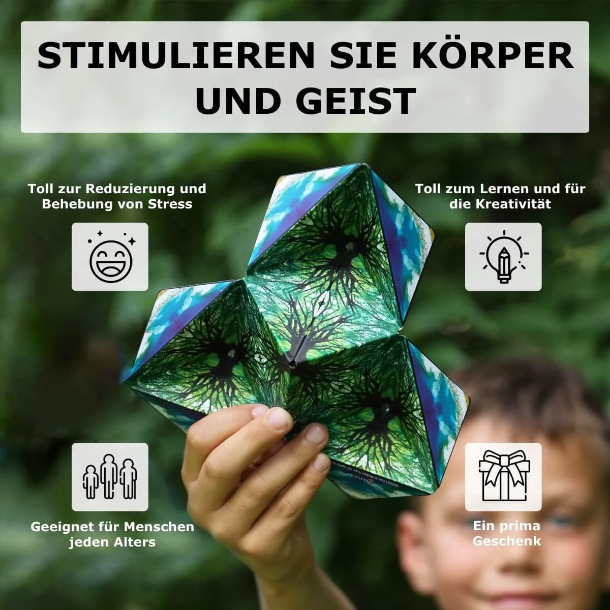 Shashibo Sensory Shape Shifting Cube Dodeca Undersea | Educational Puzzle Toy for Kids & Adults thumbnail 4