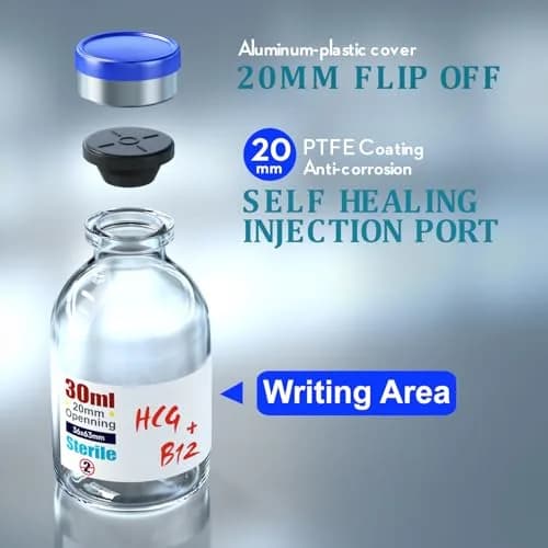 Ks-Tek Sterile Empty Vials with Self Healing Injection Port 30ml (10-Pack) | Lab Sample Vials for India thumbnail 5