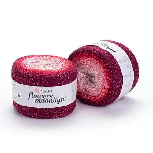 YarnArt Flowers Moonlight Gradient Cotton Acrylic Yarn 250g | Shiny Multicolor Crochet & Knitting Yarn thumbnail 1