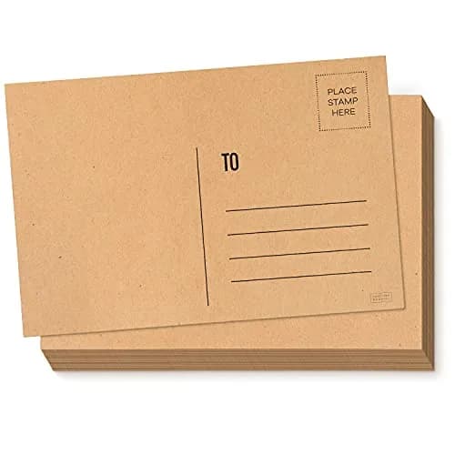 Sweetzer & Orange Kraft Blank Postcards 10.16cm x 15.24cm (4"x6") | 60-Count Pack for Mailing & Notes thumbnail 1