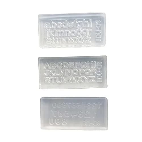 Maiguang 3Pcs Mini Resin Letter Number Molds 4cm (1.6"x 0.8"x 0.2") | DIY Nail Art & Jewelry Pendant Making Tools thumbnail 1