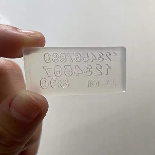 Maiguang 3Pcs Mini Resin Letter Number Molds 4cm (1.6"x 0.8"x 0.2") | DIY Nail Art & Jewelry Pendant Making Tools thumbnail 3