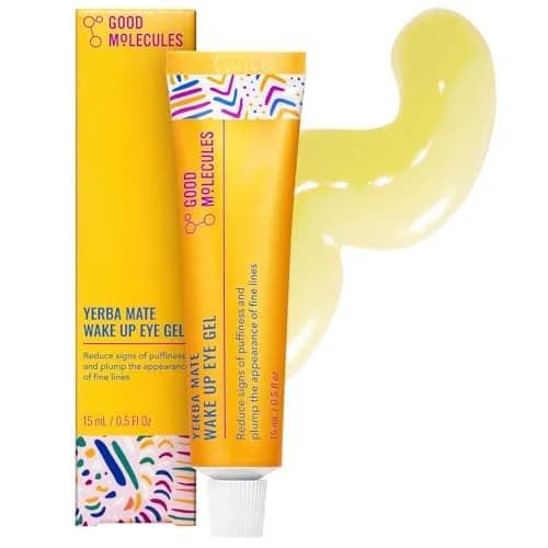 Good Molecules Yerba Mate Wake Up Eye Gel 15 ml (0.5 Fl Oz) | Caffeine Under Eye Cream for Puffiness & Fine Lines — 0.5 Fl Oz