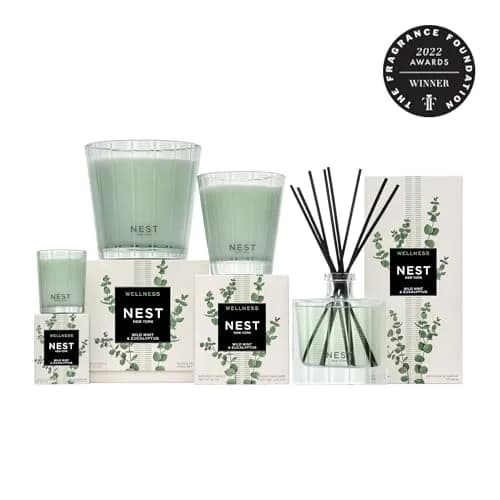 NEST New York Scented 3-Wick Candle, Wild Mint & Eucalyptus | Elegant Home Fragrance (70-120 chars) thumbnail 6