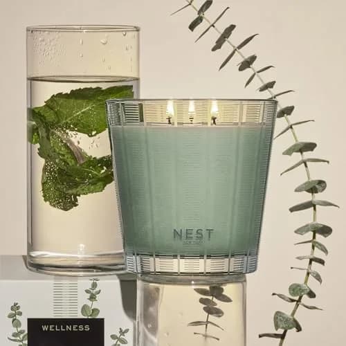 NEST New York Scented 3-Wick Candle, Wild Mint & Eucalyptus | Elegant Home Fragrance (70-120 chars) thumbnail 3