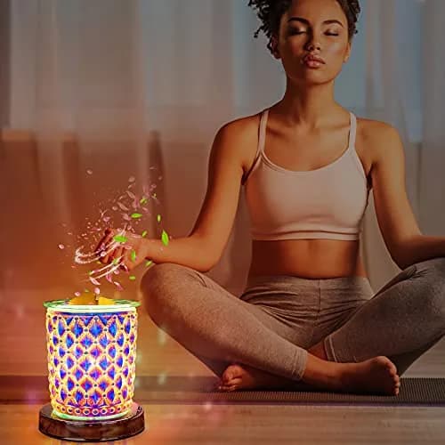 Osalms Pink 3D Crystal Electric Wax Melt Warmer with Dimmable Light, 50W | Melts Wax & Essential Oils for Home Fragrance thumbnail 4
