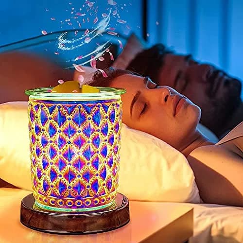 Osalms Pink 3D Crystal Electric Wax Melt Warmer with Dimmable Light, 50W | Melts Wax & Essential Oils for Home Fragrance thumbnail 5