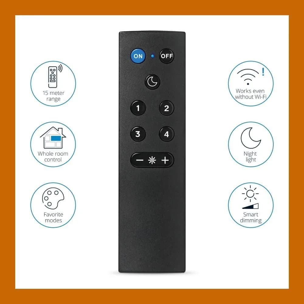 WiZ Connected Remote Light Switch, Black, 1 Pack | Smart Dimming & Control - view 3
