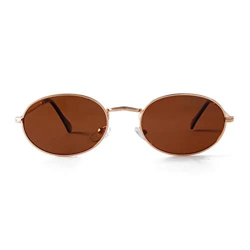 GIFIORE Oval Sunglasses for Women Men, Small Oval Metal Frame Sunglasses 50mm (1.97 inches) | Polarized UV400 Protection thumbnail 1