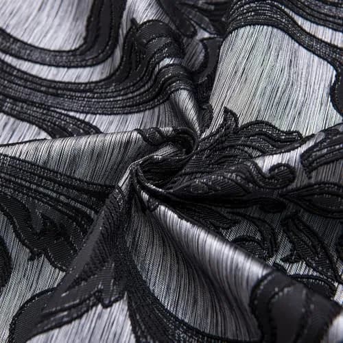 NAPEARL Sliding Door Curtains Gothic Style Patio Doors Curtains, Room Divider Curtain 120"W x 96"L | Vintage Floral Damask Pattern thumbnail 7