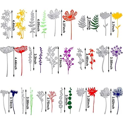 Patelai 17 Pieces Wildflower Metal Cutting Dies 3D Flower Shapes | Elegant Scrapbooking Embellishments thumbnail 2
