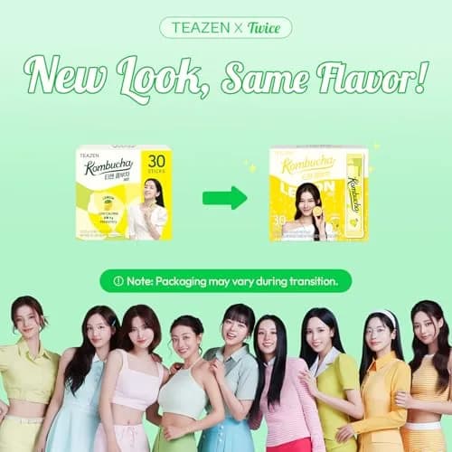 TEAZEN Lemon Kombucha Powder | Hydration Drink Mix, Sugar Free, Live Probiotics & Prebiotics, 30 Packets, 5.29oz thumbnail 6