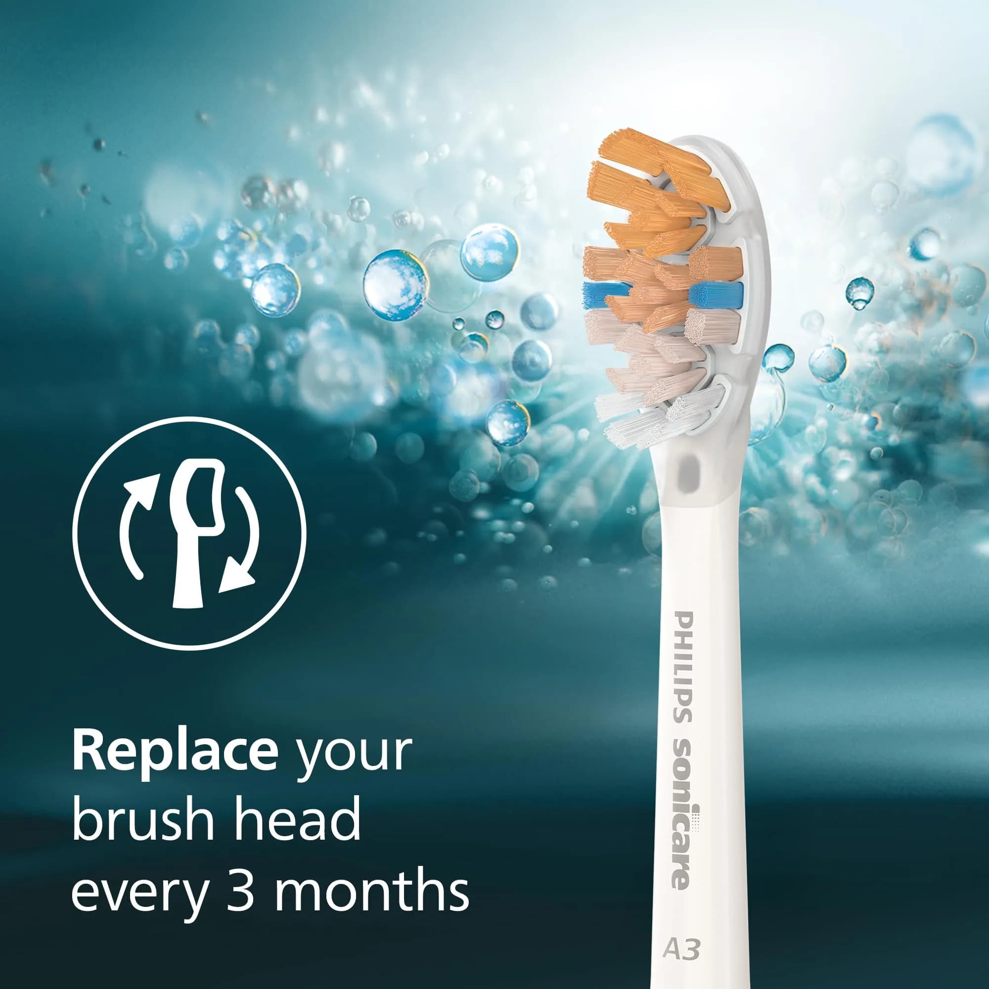 Philips Sonicare A3 Premium All-in-One Replacement Toothbrush Heads, White, 2 Count (Pack of 1) | Genuine USA Import - view 8