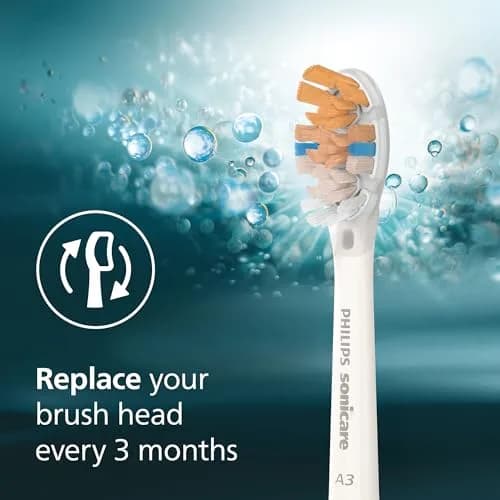 Philips Sonicare A3 Premium All-in-One Replacement Toothbrush Heads, White, 2 Count (Pack of 1) | Genuine USA Import thumbnail 8