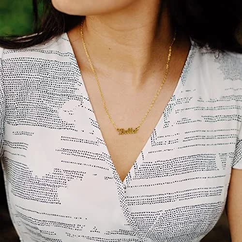 Lcherry 18K Gold Plated Personalized Name Anna Necklace | Adjustable 18 inch with 2 inch extension, Stylish & Nickel-Free thumbnail 2