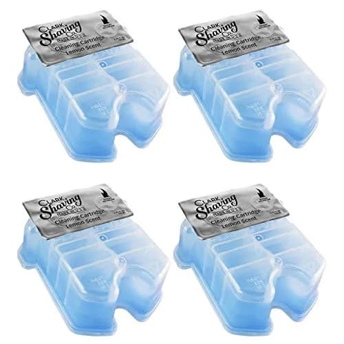 Clark Shaving Co. Clean & Renew Refill Cartridges for Braun Shavers, 4-Pack | Lemon Fresh Formula thumbnail 1