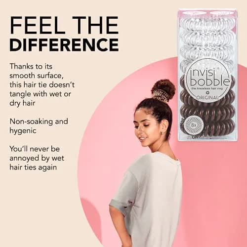 invisibobble Original Traceless Spiral Hair Ties 8 Count (Pack of 1) | Gentle Grip for All Hair Types thumbnail 3