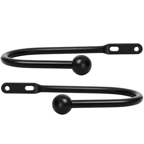 VRSS Black Wall Mount Curtain Tiebacks Drapery Holdbacks 4Pcs | Simple Vintage Style thumbnail 5