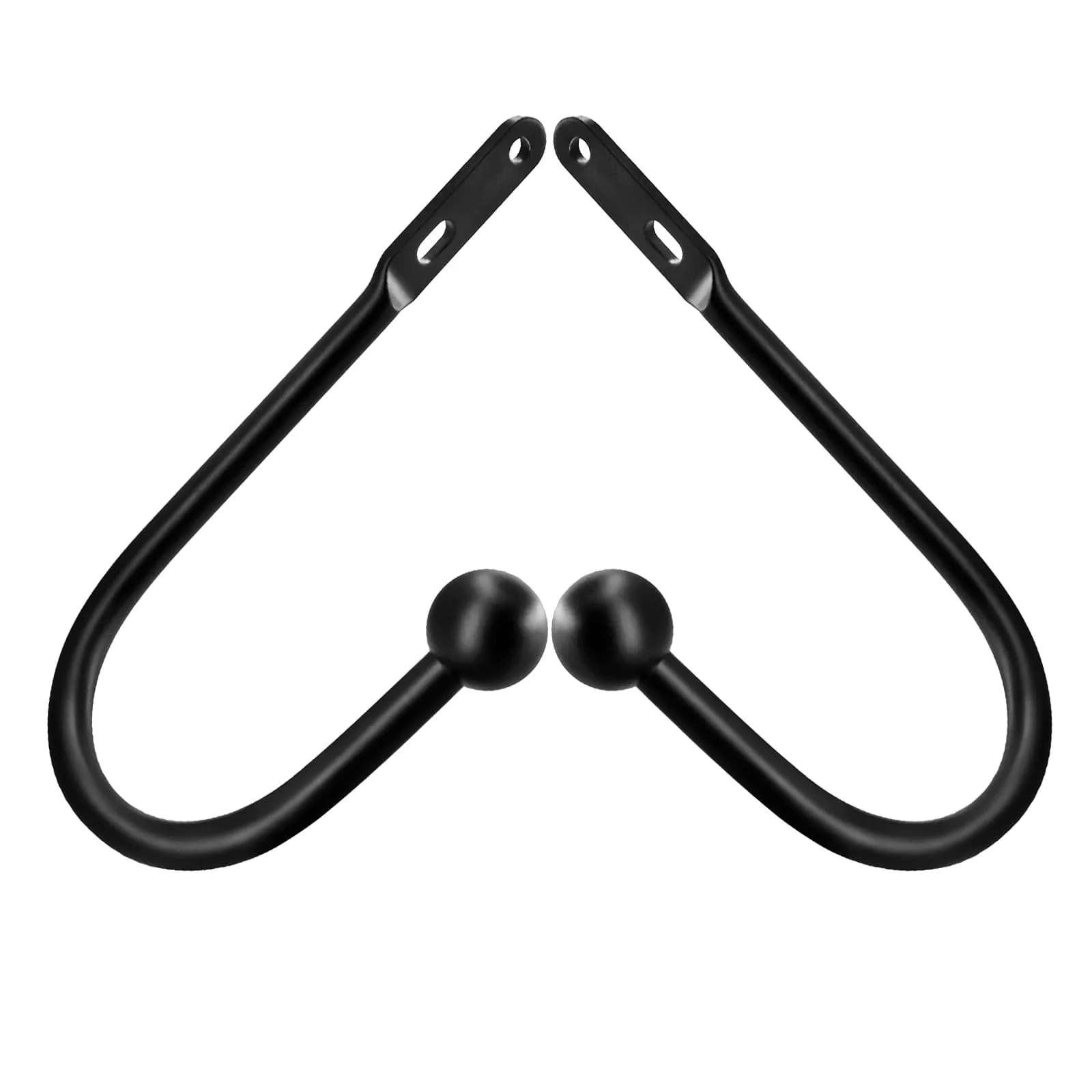 VRSS Black Wall Mount Curtain Tiebacks Drapery Holdbacks 4Pcs | Simple Vintage Style - view 4