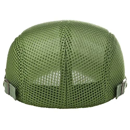 VOBOOM Men's Breathable Mesh Green Summer Hat - Adjustable Newsboy Beret Ivy Cabbie Flat Cap - view 4