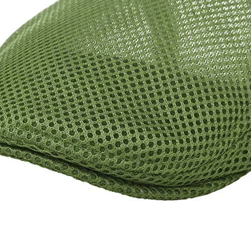VOBOOM Men Breathable Mesh Summer Hat Adjustable Newsboy Cap (Green) | Summer Sun Protection thumbnail 6