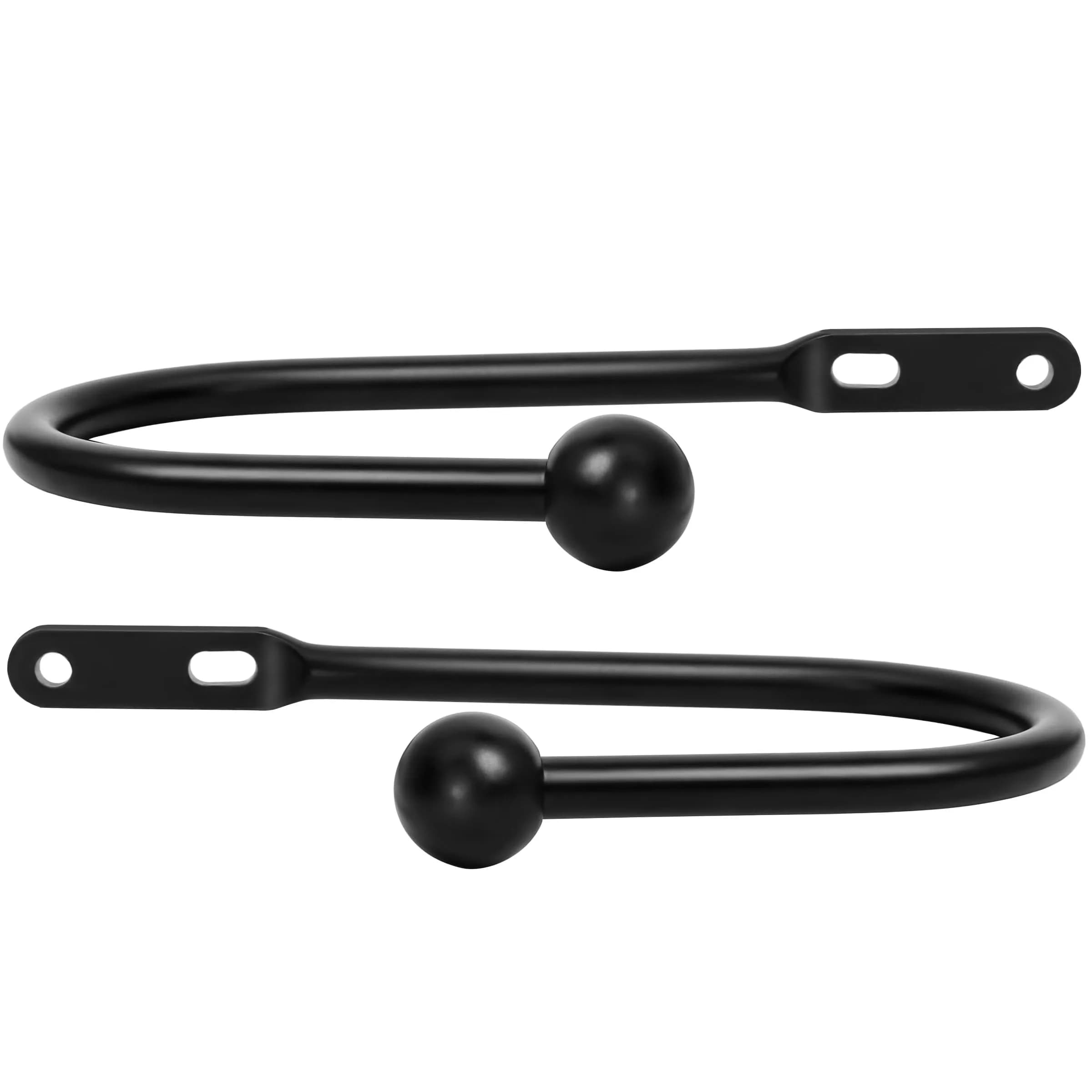 VRSS Black Curtain Tiebacks Drapery Holdbacks Set of 2 | 15cm (6") L x 7.5cm (3") W - view 4