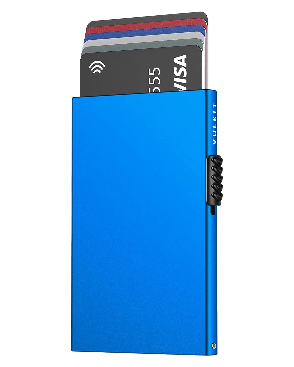 VULKIT Minimalist Credit Card Holder Pop Up Cards RFID Protection Slim Metal Wallet | Compact & Durable