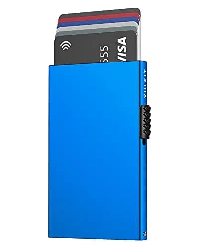 VULKIT Minimalist Credit Card Holder Pop Up Cards RFID Protection Slim Metal Wallet | Compact & Durable thumbnail 1