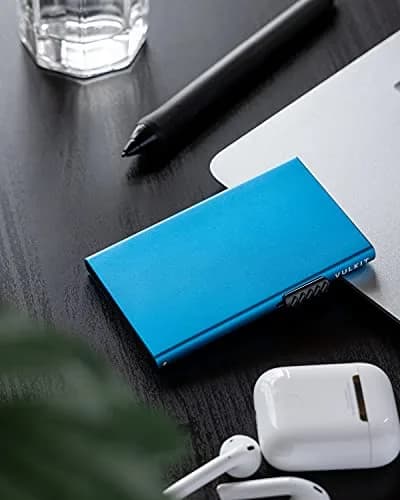 VULKIT Minimalist Credit Card Holder Pop Up Cards RFID Protection Slim Metal Wallet | Compact & Durable thumbnail 5