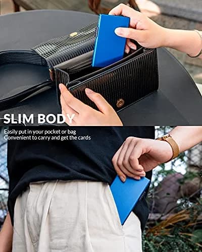 VULKIT Minimalist Credit Card Holder Pop Up Cards RFID Protection Slim Metal Wallet | Compact & Durable thumbnail 6
