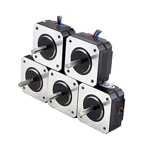 STEPPERONLINE Nema 17 Stepper Motor 5mm Shaft 42x42x20mm 1A 16Ncm | 5-Pack for 3D Printer CNC DIY thumbnail 1