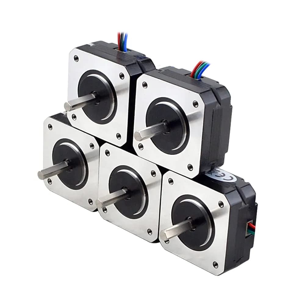 STEPPERONLINE Nema 17 Stepper Motor 5mm Shaft 42x42x20mm 1A 16Ncm | 5-Pack for 3D Printer CNC DIY — 5-Pack