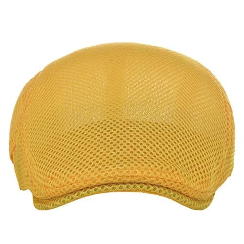 VOBOOM Men's Yellow Breathable Mesh Summer Hat - Adjustable Newsboy Beret Ivy Cabbie Flat Cap - view 3