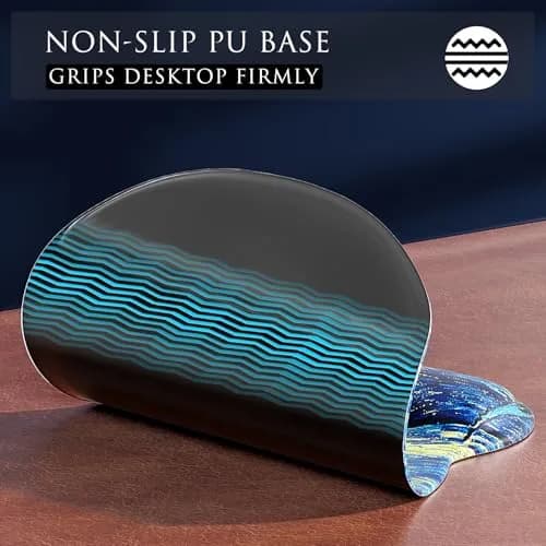 MROCO Ergonomic Mouse Pad with Gel Wrist Rest, 24cm x 20.5cm (9.4 x 8.1 in) | Starry Night Pattern thumbnail 6