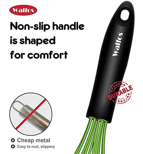 Walfos Silicone Whisk Set (8.5, 9, 11 inch) | Heat Resistant Kitchen Utensils for Non-stick Cookware thumbnail 8