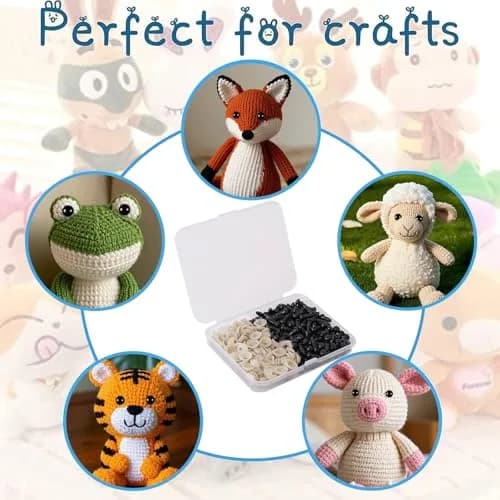 Vanblue 6mm Safety Eyes with Washers (260PCS) | Plastic Craft Eyes for Amigurumi, Stuffed Animals, Crochet Toys thumbnail 4