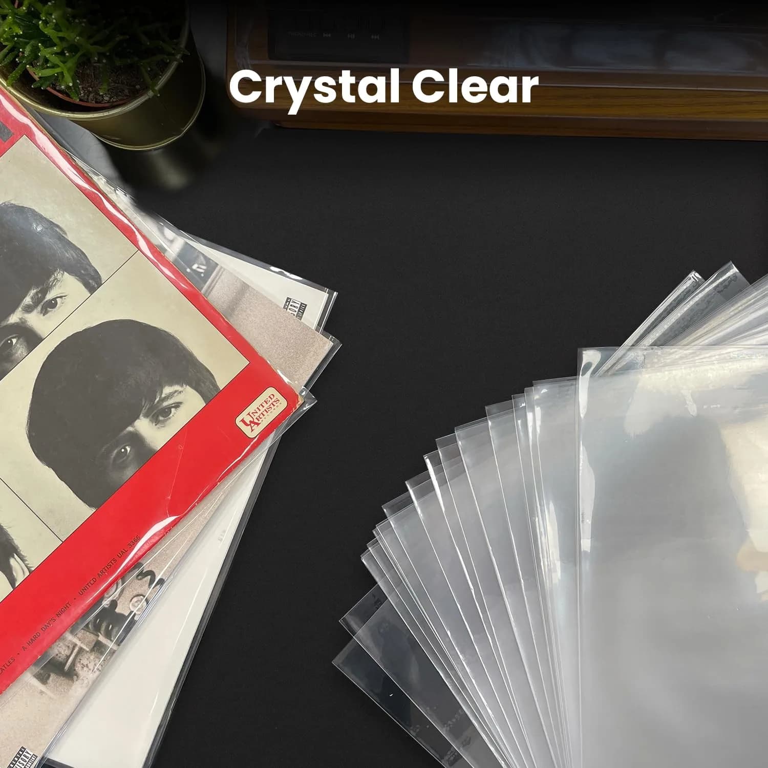 EVEO Outer Vinyl Record Sleeves 12.75"x12.75" (50-Pack) | 3 Mil Archival Quality Protection for LPs - view 4