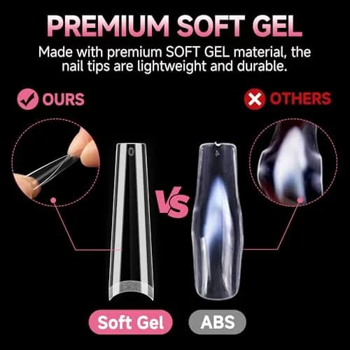 UNA GELLA XXL Coffin Fake Nails Tips 216PCS | Professional Soft Coffin Nails thumbnail 4
