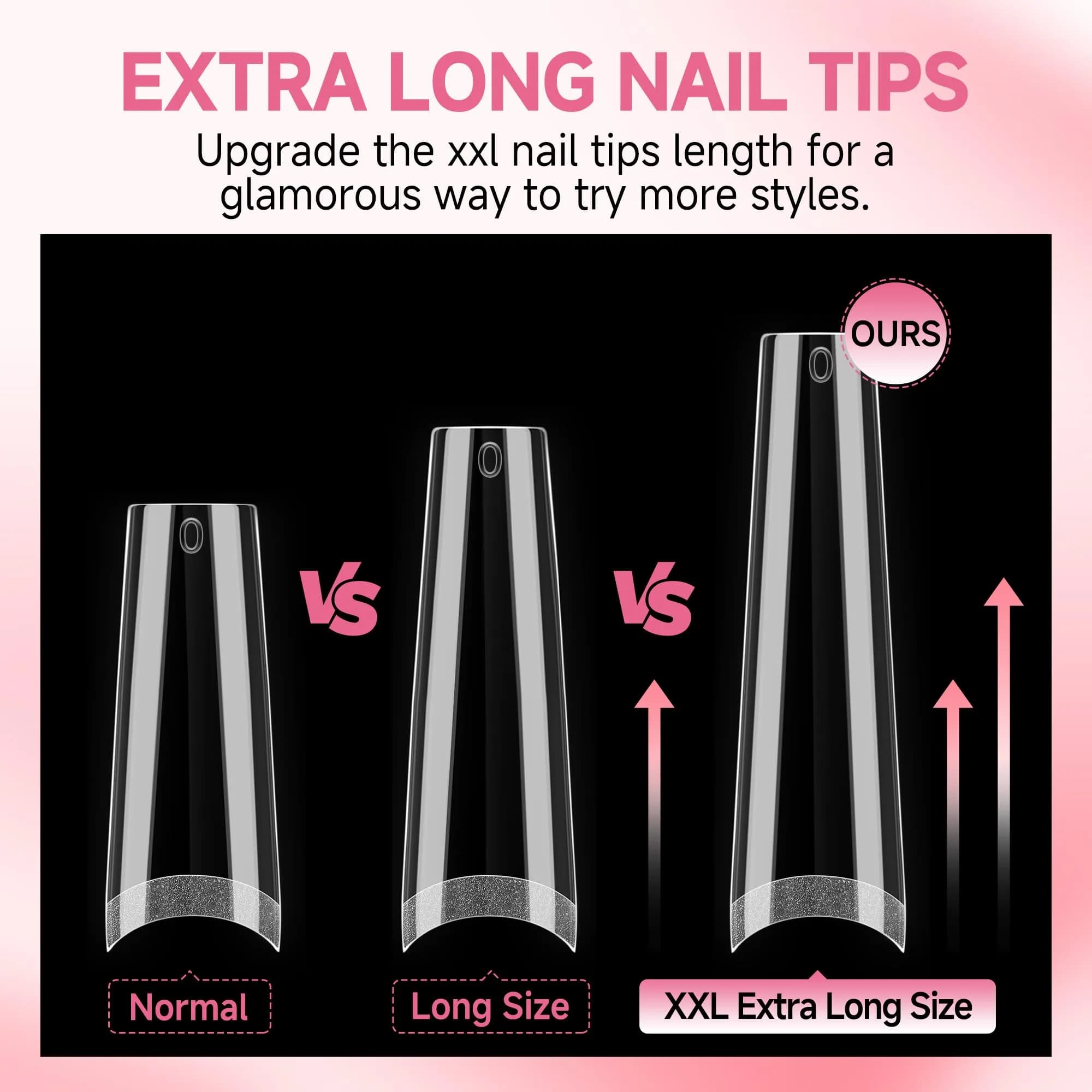 UNA GELLA XXL Coffin Fake Nails Tips 216PCS | Professional Soft Coffin Nails - view 5