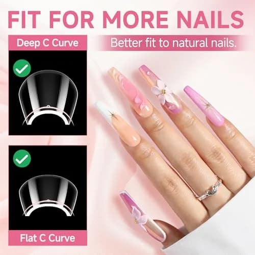 UNA GELLA XXL Coffin Fake Nails Tips 216PCS | Professional Soft Coffin Nails thumbnail 6