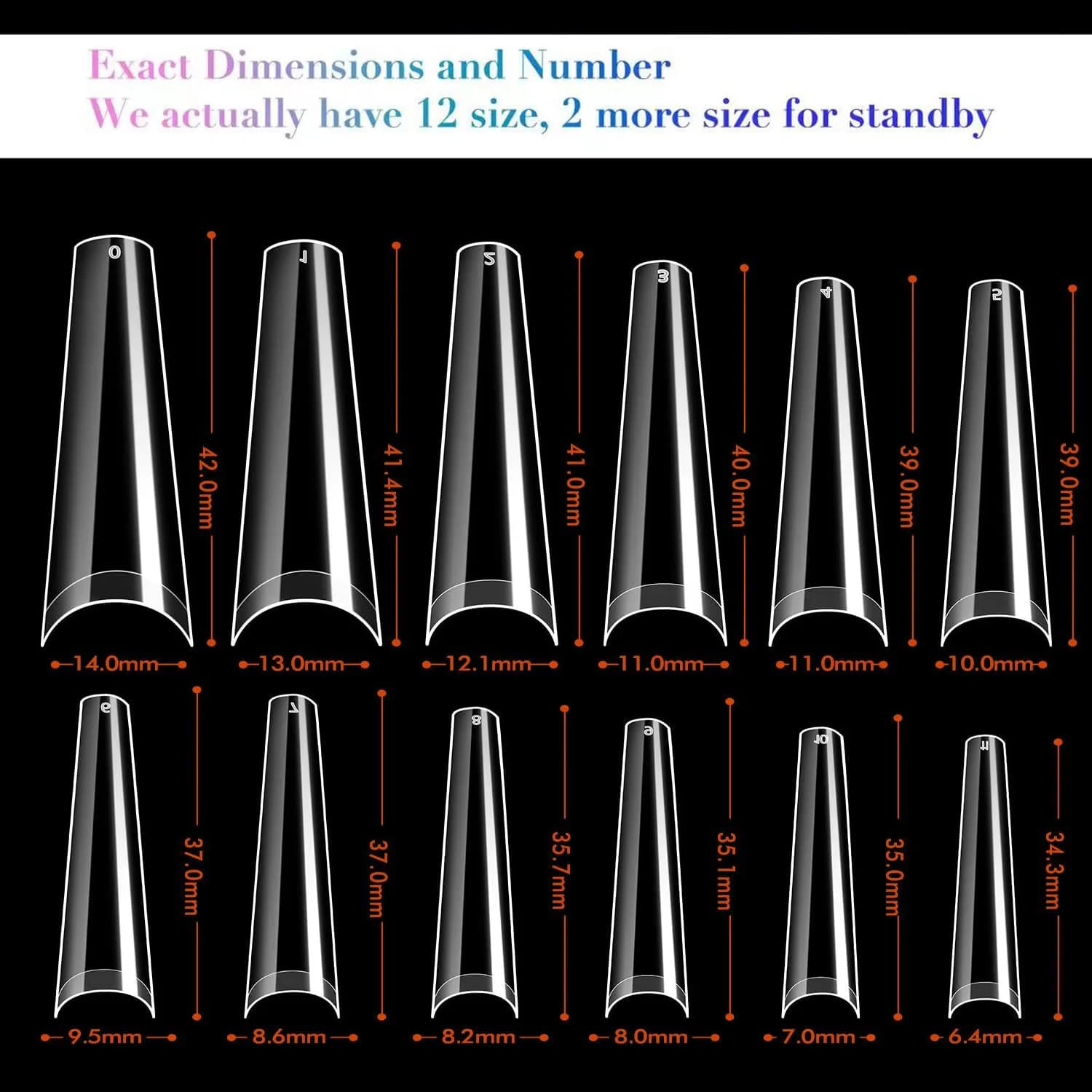 UNA GELLA XXL Coffin Fake Nails Tips 216PCS | Professional Soft Coffin Nails - view 7