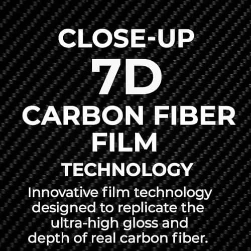 RockRose 7D Super Glossy Black Carbon Fiber Vinyl Wrap 1FT x 5FT | Anti-Wrinkle, Air Release, Self Adhesive thumbnail 3
