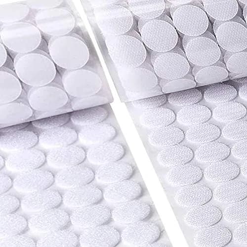 Hiisea White 1000pcs Hook & Loop Self Adhesive Dots | Classroom & Craft Use thumbnail 1