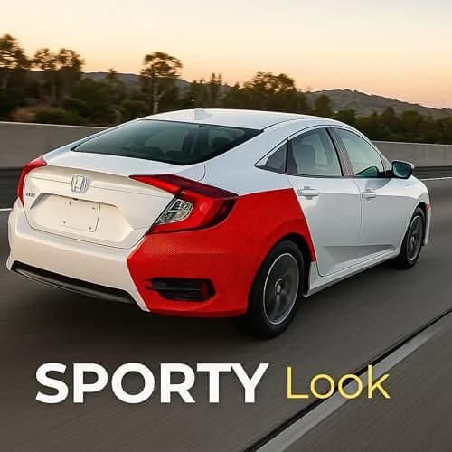 RockRose Epoxy High Gloss 7D Red Carbon Fiber Vinyl Wrap 1FT x 5FT | Anti-Wrinkle, Self Adhesive, Air Release thumbnail 4