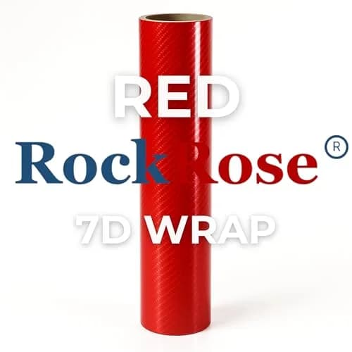 RockRose Epoxy High Gloss 7D Red Carbon Fiber Vinyl Wrap 1FT x 5FT | Anti-Wrinkle, Self Adhesive, Air Release thumbnail 2