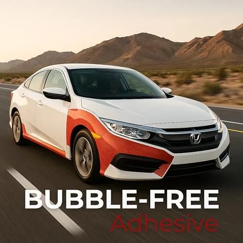 RockRose Epoxy High Gloss 7D Red Carbon Fiber Vinyl Wrap 1FT x 5FT | Anti-Wrinkle, Self Adhesive, Air Release thumbnail 3