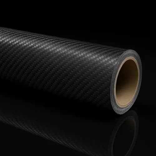 RockRose 5D Black Carbon Fiber Vinyl Wrap 30cm x 152cm (1FT x 5FT) | Bubble-Free Automotive Film thumbnail 1